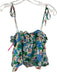 Ganni Size 34 Blue, Green, Yellow Cotton Spaghetti Strap Floral Short Set Blue, Green, Yellow / 34