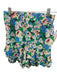 Ganni Size 34 Blue, Green, Yellow Cotton Spaghetti Strap Floral Short Set Blue, Green, Yellow / 34