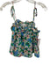 Ganni Size 34 Blue, Green, Yellow Cotton Spaghetti Strap Floral Short Set Blue, Green, Yellow / 34