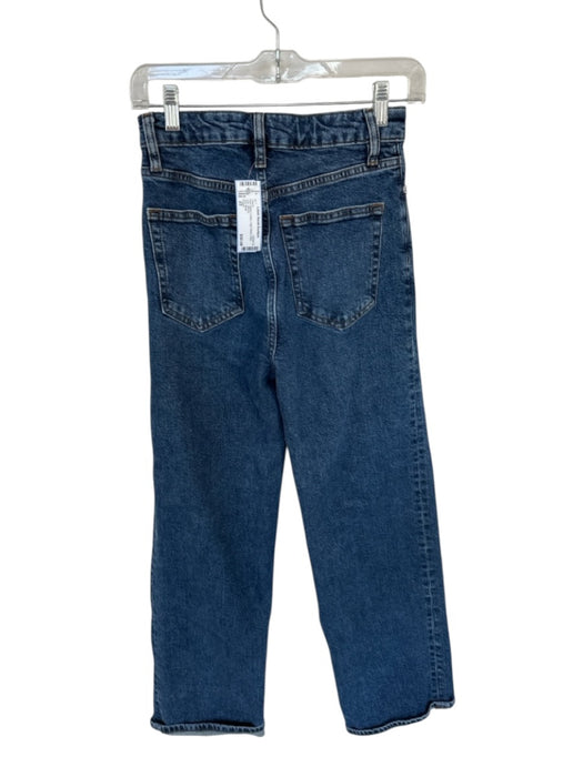 Frame Size 25 Dark Wash Cotton High Waist Wide Leg Jeans Dark Wash / 25