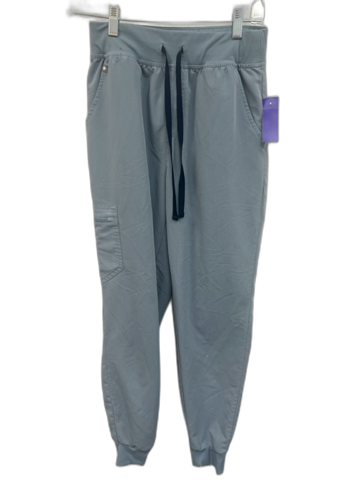 Figs Size S Blue Gray Polyester Blend Elastic & Drawstring Waist Pocketed Pants Blue Gray / S