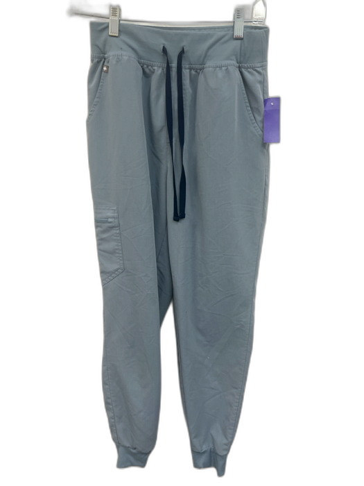Figs Size S Blue Gray Polyester Blend Elastic & Drawstring Waist Pocketed Pants Blue Gray / S