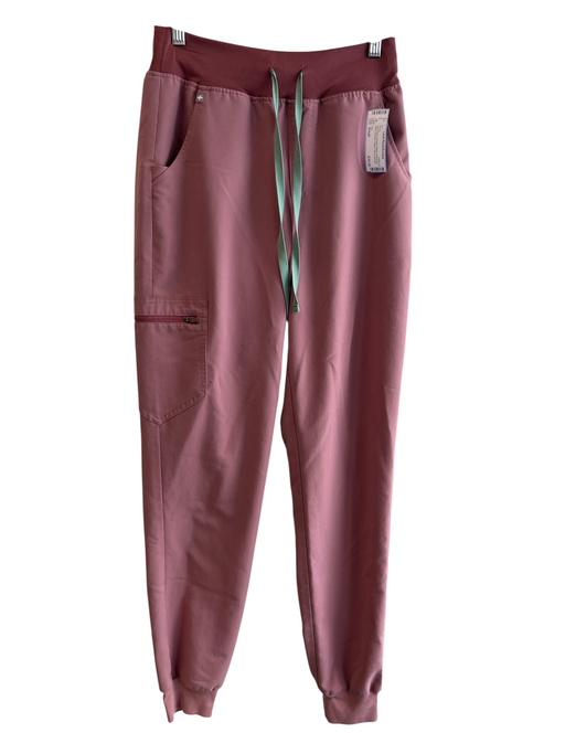 Figs Size Small Dark Rose Polyester Blend Drawstring Waist Pockets Jogger Pants Dark Rose / Small