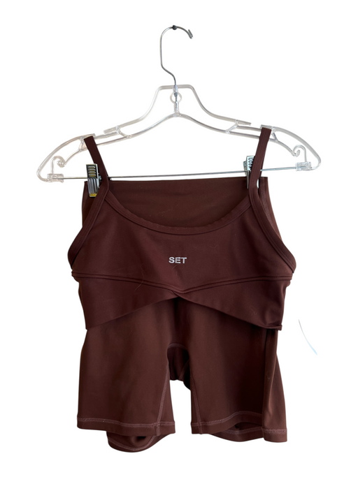 Set Active Size Sm & Med Dark Brown Polyester Blend Adjustable straps Short Set Dark Brown / Sm & Med