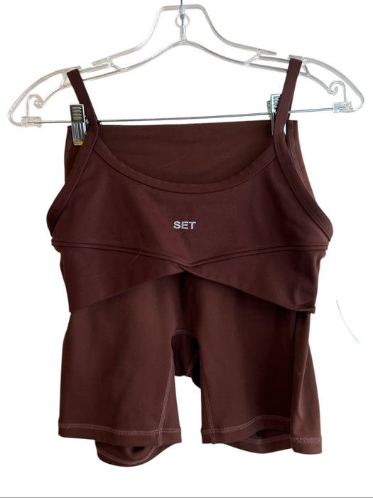 Set Active Size Sm & Med Dark Brown Polyester Blend Adjustable straps Short Set Dark Brown / Sm & Med