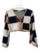12th Tribe Size Small brown, black & tan Acrylic Color Block V Neck Sweater Set brown, black & tan / Small