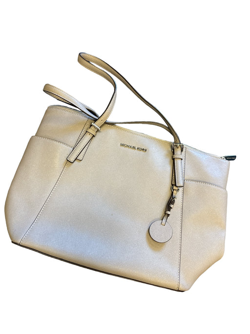 Michael Kors Gray Leather Top Handles SHW Tote Bag Gray / L