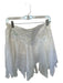 Free People Size L White Lace Side Zip Mini Skirt White / L