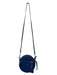 Mario Valentino Spa Blue Leather Tassle Beads Zip Close Cross Body Strap Bag Blue / Mini