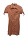 Theory Size 2 Camel Beige Linen Blend Collared Button Up Short Tie Sleeve Dress Camel Beige / 2