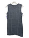 Theory Size S Gray Polyamide Blend Sleeveless Heathered Plaid Dress Gray / S