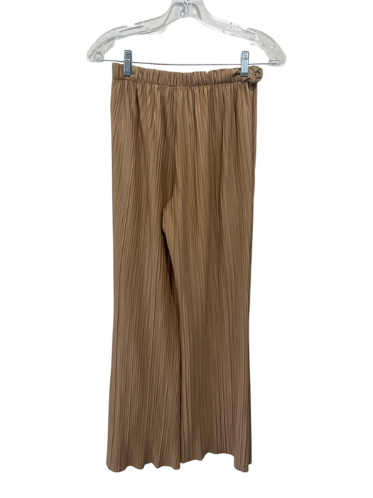 Anine Bing Size XS Light Brown Polyester Ribbed Sleeveless Pants Set Light Brown / XS