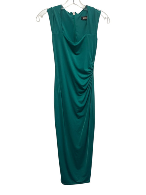 Nookie Size XS Emerald Green Ruched Side Square Neck Midi Dress Emerald Green / XS