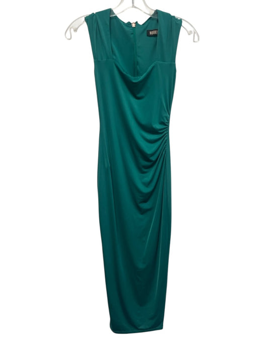 Nookie Size XS Emerald Green Ruched Side Square Neck Midi Dress Emerald Green / XS