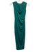 Nookie Size XS Emerald Green Ruched Side Square Neck Midi Dress Emerald Green / XS