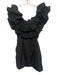Alexis Size S Black Polyester Gathered Side Ruffle Mini Dress Black / S