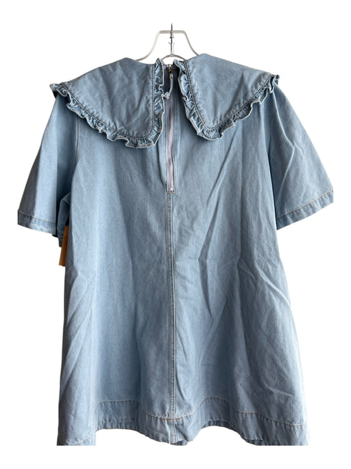 Annable by Mable Size Medium Light Denim Rayon Blend A-line Short Sleeve Dress Light Denim / Medium