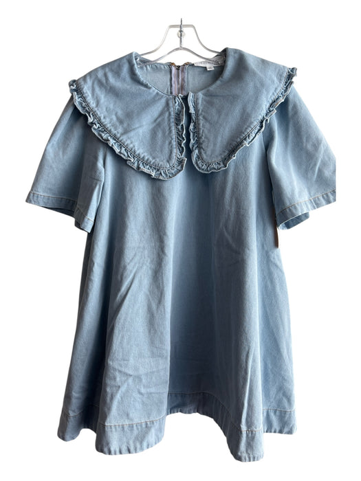 Annable by Mable Size Medium Light Denim Rayon Blend A-line Short Sleeve Dress Light Denim / Medium