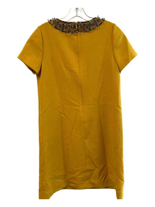 Kate Spade Size 4 Sunflower Yellow Polyester Blend Back Zip Short Sleeve Dress Sunflower Yellow / 4