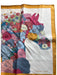Hermes White Orange Pink No Fabric Tag Square Floral Print Hankerchief scarf White Orange Pink / S