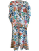 Rachel Zoe Size Medium White & Multi Linen Blend Floral stretch back Pant Set White & Multi / Medium