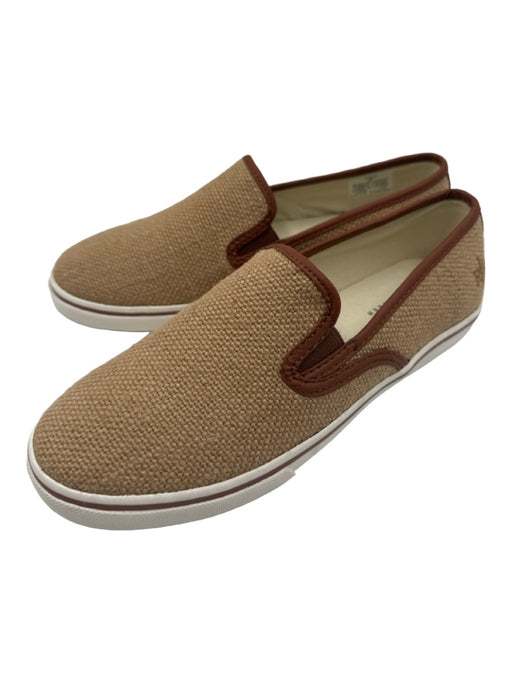 Lauren Ralph Lauren Shoe Size 7 Beige & Brown Burlap Woven Leather Trim Shoes Beige & Brown / 7