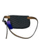Michael Kors Black Leather Monogram Top Zip Belt Bag Silver hardware Bag Black / S
