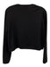 Carlisle Collection Size S Black Silk Blend scallop trim Single Button Cardigan Black / S