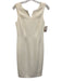 Carlisle Collection Size 0 Cream Polyester Blend Princess Seams Sheath Dress Cream / 0