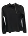 Anatomie Size S Black Polyamide Blend Asymmetric Zip Mock Neck Pullover Sweater Black / S