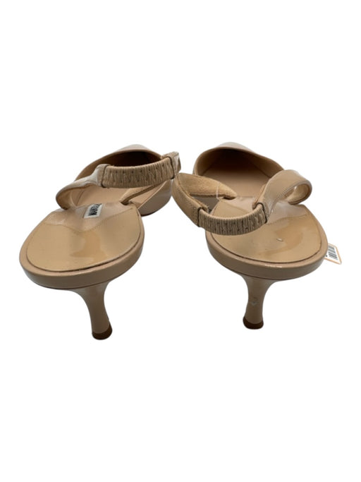 Manolo Blahnik Shoe Size 37.5 Beige Leather Slingback Pointed Toe Pumps Beige / 37.5