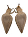 Manolo Blahnik Shoe Size 37.5 Beige Leather Slingback Pointed Toe Pumps Beige / 37.5