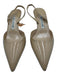 Manolo Blahnik Shoe Size 37.5 Beige Leather Slingback Pointed Toe Pumps Beige / 37.5