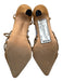 Manolo Blahnik Shoe Size 38.5 Light Brown Suede Caged Ankle Tie High Heel Pumps Light Brown / 38.5