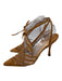 Manolo Blahnik Shoe Size 38.5 Light Brown Suede Caged Ankle Tie High Heel Pumps Light Brown / 38.5