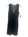 Joseph Size S Blue & Black Cotton Sleeveless Knit T Accent Dress Blue & Black / S