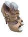 Christian Louboutin Shoe Size 39.5 Beige Leather Peep Toe Mary Jane Pumps Beige / 39.5