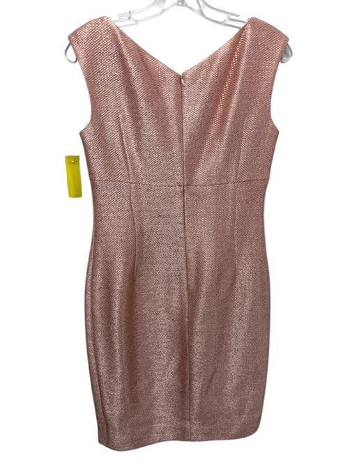 Escada Size 34 Pink Cotton Blend Metallic Textured Sleeveless Cocktail Dress Pink / 34
