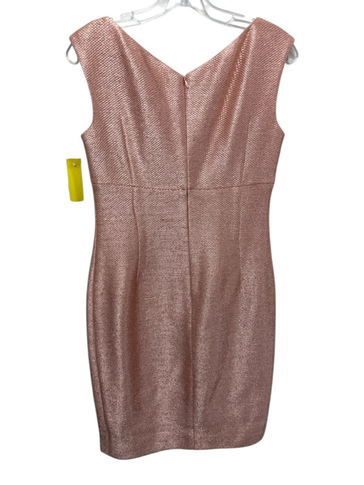 Escada Size 34 Pink Cotton Blend Metallic Textured Sleeveless Cocktail Dress Pink / 34