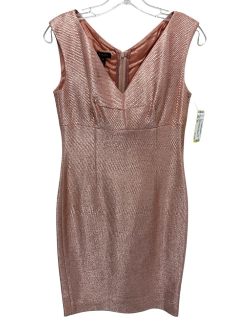 Escada Size 34 Pink Cotton Blend Metallic Textured Sleeveless Cocktail Dress Pink / 34