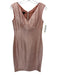 Escada Size 34 Pink Cotton Blend Metallic Textured Sleeveless Cocktail Dress Pink / 34
