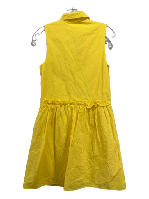 Eliza J Size 2 Yellow Cotton Sleeveless Button Front Knee Length Dress Yellow / 2