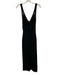 Torn By Ronny Kobo Size XS Black Viscose & Polyester Sleeveless Metallic Dress Black / XS