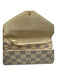 Louis Vuitton Cream & Blue Coated Canvas Damier Azur Envelope Tri-Fold Wallets Cream & Blue