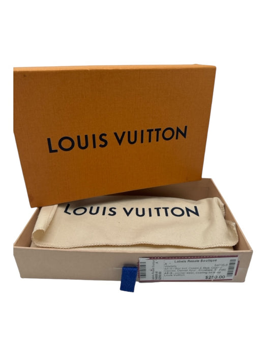 Louis Vuitton Cream & Blue Coated Canvas Damier Azur Envelope Tri-Fold Wallets Cream & Blue