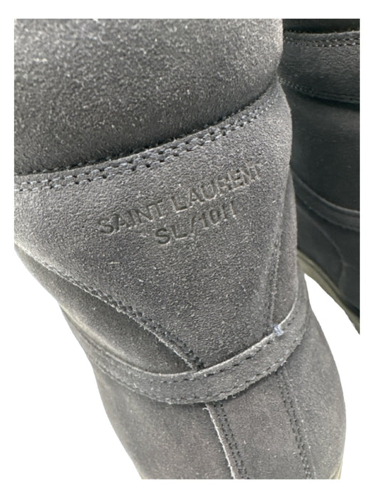 Saint Laurent Shoe Size 42.5 NWT Black Suede Solid Sneaker Men's Shoes 42.5