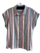 Orvis Size S Pink & Multi Linen Short Sleeve Striped Front Pocket Top Pink & Multi / S