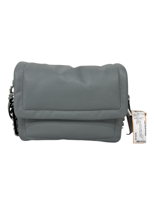 Marc Jacobs Gray & Silver Leather Magnetic  Flap Chain Strap Removable Strap Bag Gray & Silver / S