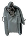 Marc Jacobs Gray & Silver Leather Magnetic  Flap Chain Strap Removable Strap Bag Gray & Silver / S