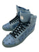 MCM Shoe Size 43 Light blue Leather logo High Top Men's Shoes 43